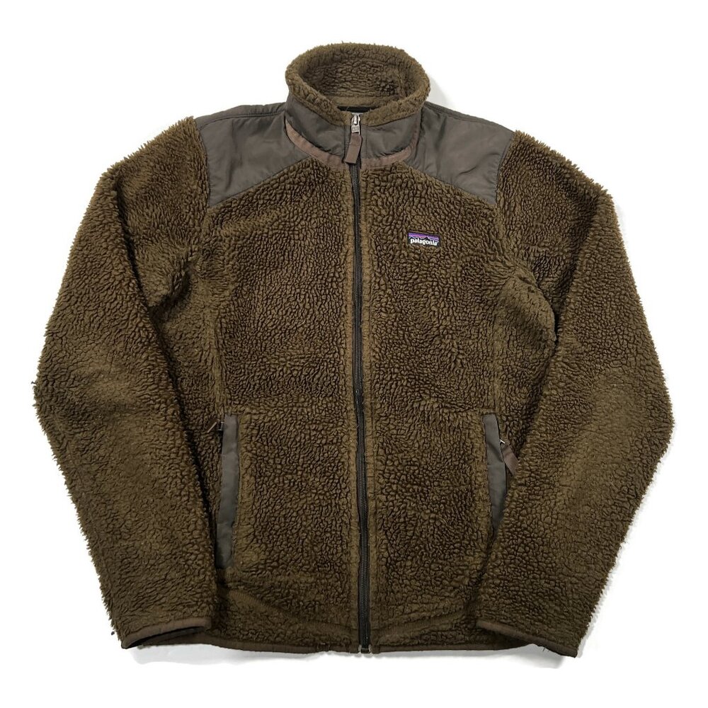 Patagonia Retro-X Womens Medium Deep Pile Fleece Jacket Brown Outdoor Full Zip